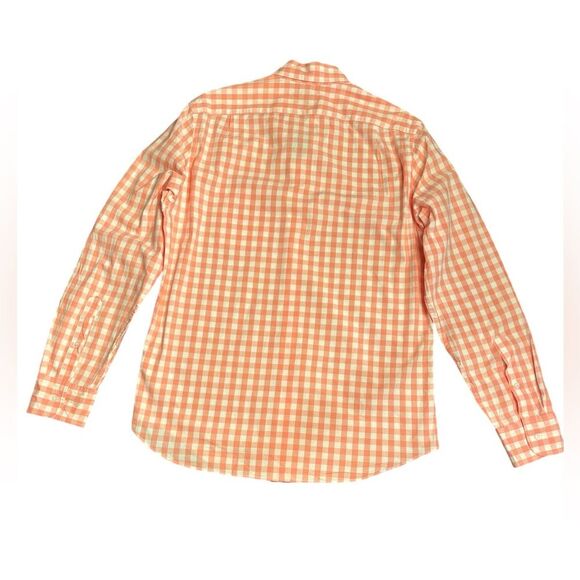 J Crew Factory Men’s Classic flex long sleeve button up pink white Size M NWOT - Picture 2 of 8